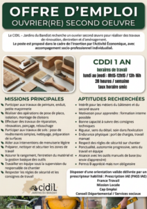 offre d'emploi Bâtiment second oeuvre
